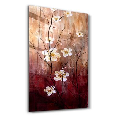Autres décorations murales - Yellow Flowers | Glass Wall Art - ARTDESIGNA