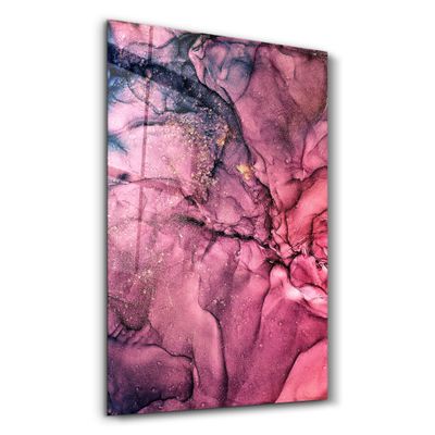 Autres décorations murales - Pink Wave Pattern | Glass Wall Art - ARTDESIGNA