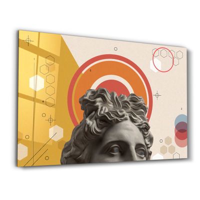 Other wall decoration - Abstract Shapes and Statue | Glass Wall Art - ARTDESIGNA