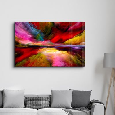 Other wall decoration - Abstract Colorful Clouds 2 | Glass Wall Art - ARTDESIGNA