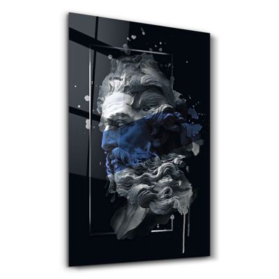 Autres décorations murales - Abstract Blue Poseidon | Glass Wall Art - ARTDESIGNA
