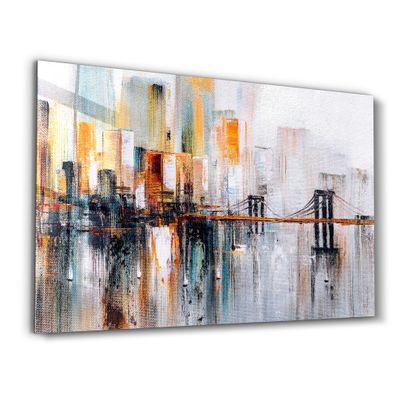 Other wall decoration - Abstract City View | Glass Wall Art - ARTDESIGNA