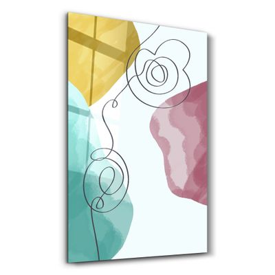 Other wall decoration - Abstract Shapes V4 4 | Glass Wall Art - ARTDESIGNA