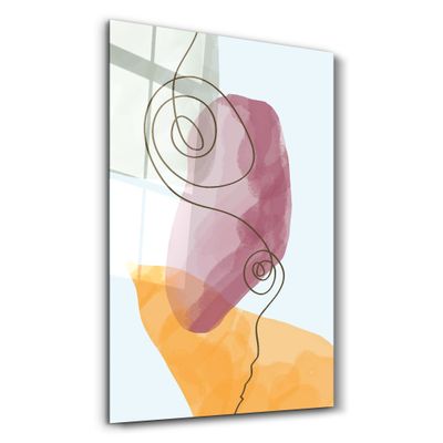 Other wall decoration - Abstract Shapes V5 5 | Glass Wall Art - ARTDESIGNA