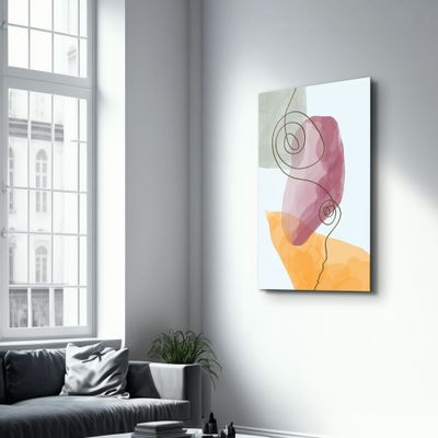 Autres décorations murales - Abstract Shapes V5 5 | Glass Wall Art - ARTDESIGNA