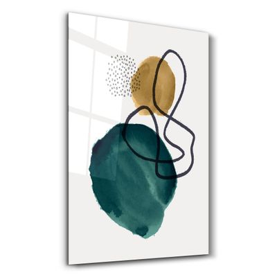 Other wall decoration - Abstract Shapes V1 1 | Glass Wall Art - ARTDESIGNA