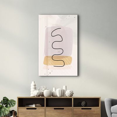 Other wall decoration - Abstract Shapes and Line V3 | Glass Wall Art - ARTDESIGNA