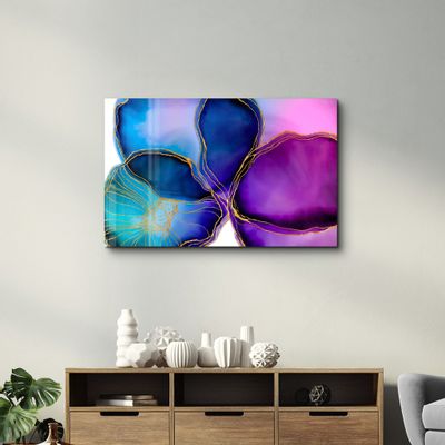Other wall decoration - Shapes and Golden Lines | Glass Wall Art - ARTDESIGNA