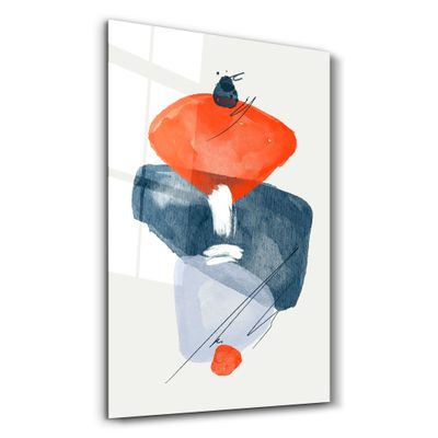 Other wall decoration - Abstract Shapes V3 | Glass Wall Art - ARTDESIGNA