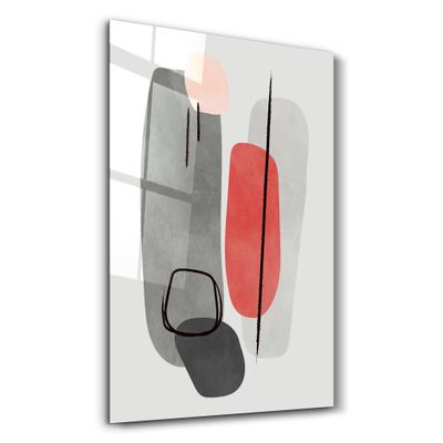 Autres décorations murales - Abstract Shapes V4 | Glass Wall Art - ARTDESIGNA