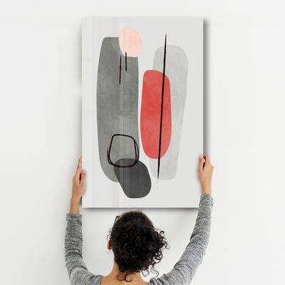 Autres décorations murales - Abstract Shapes V4 | Glass Wall Art - ARTDESIGNA