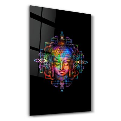 Other wall decoration - Rainbow Buddha | Glass Wall Art - ARTDESIGNA