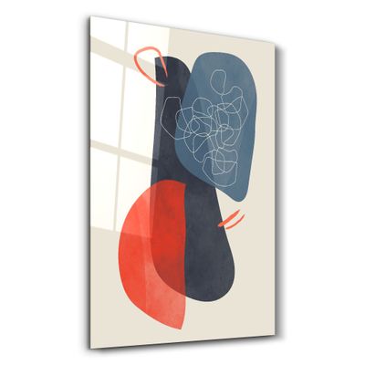 Other wall decoration - Abstract Shapes V5 | Glass Wall Art - ARTDESIGNA