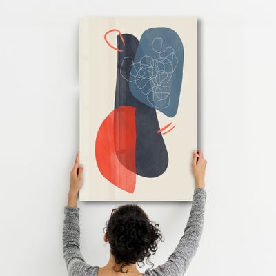 Autres décorations murales - Abstract Shapes V5 | Glass Wall Art - ARTDESIGNA