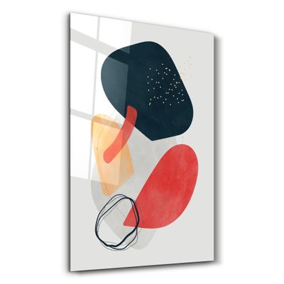 Other wall decoration - Abstract Shapes V6 | Glass Wall Art - ARTDESIGNA