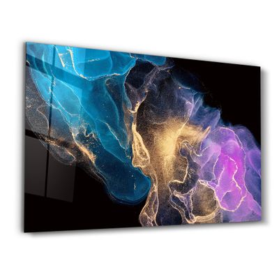 Autres décorations murales - Abstract Colorful Clouds | Glass Wall Art - ARTDESIGNA