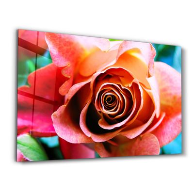Autres décorations murales - Floribunda Rose | Glass Wall Art - ARTDESIGNA