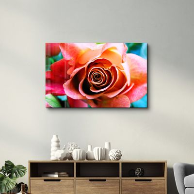Autres décorations murales - Floribunda Rose | Glass Wall Art - ARTDESIGNA