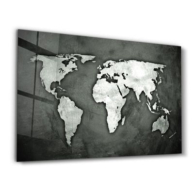Autres décorations murales - World Map 3 | Glass Wall Art - ARTDESIGNA
