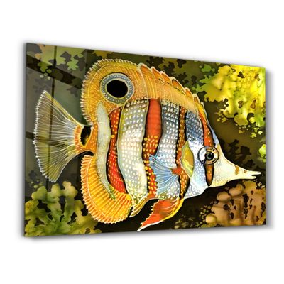 Autres décorations murales - Batik Fish | Glass Wall Art - ARTDESIGNA