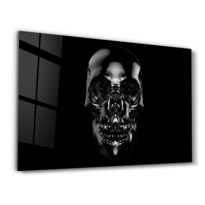 Autres décorations murales - The Black Skull | Glass Wall Art - ARTDESIGNA