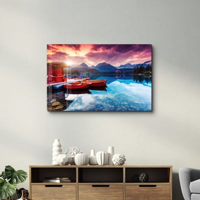 Other wall decoration - Calm Lake | Glass Wall Art - ARTDESIGNA