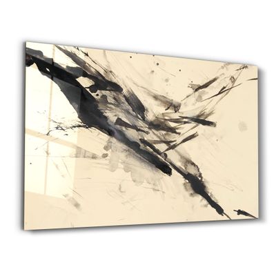 Other wall decoration - Abstract Brush Strokes | Glass Wall Art - ARTDESIGNA
