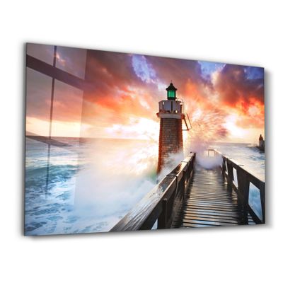 Other wall decoration - Stormy Sea | Glass Wall Art - ARTDESIGNA