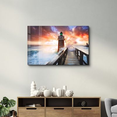 Autres décorations murales - Stormy Sea | Glass Wall Art - ARTDESIGNA