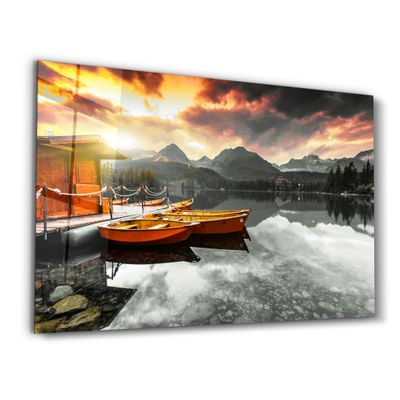 Other wall decoration - Calm Lake V2 | Glass Wall Art - ARTDESIGNA