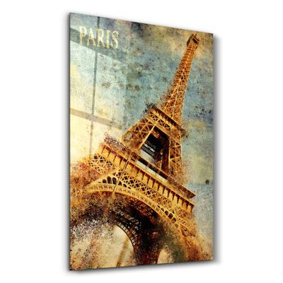 Other wall decoration - Silhouette Of Eiffel | Glass Wall Art - ARTDESIGNA