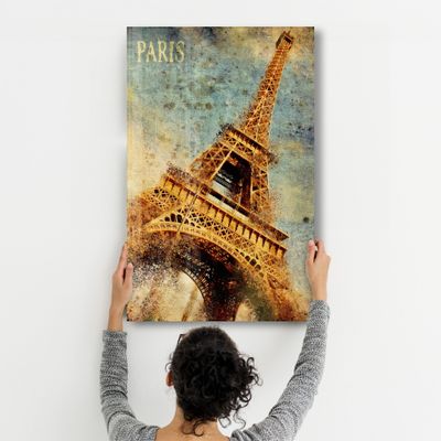 Autres décorations murales - Silhouette Of Eiffel | Glass Wall Art - ARTDESIGNA