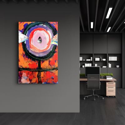 Autres décorations murales - Abstract Eye | Glass Wall Art - ARTDESIGNA