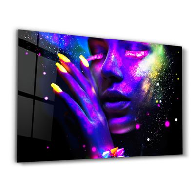 Autres décorations murales - Colorful Midnight | Glass Wall Art - ARTDESIGNA