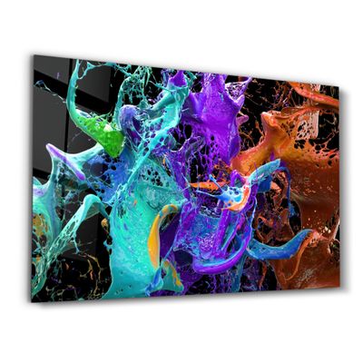 Autres décorations murales - Dance Of Paints | Glass Wall Art - ARTDESIGNA