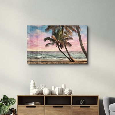 Autres décorations murales - Oil Painting Of The Tropical | Glass Wall Art - ARTDESIGNA