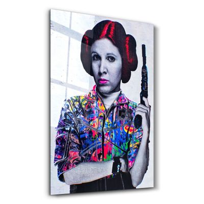Autres décorations murales - Vintage Leia | Glass Wall Art - ARTDESIGNA