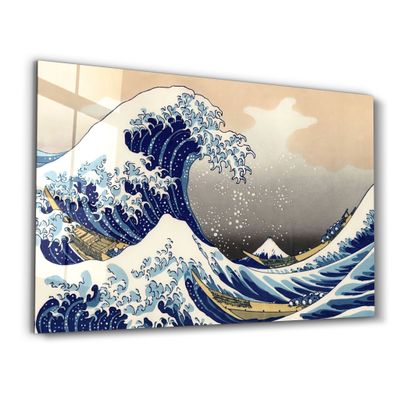 Other wall decoration - The Great Wave off Kanagawa (1829) by Hokusai | Glass Wall Art - ARTDESIGNA