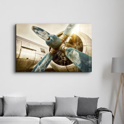 Autres décorations murales - The Rusty Propeller | Glass Wall Art - ARTDESIGNA