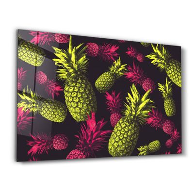 Other wall decoration - The Pineapples | Glass Wall Art - ARTDESIGNA