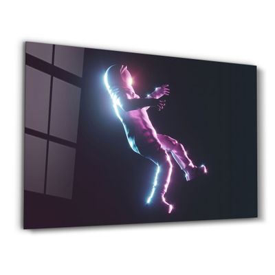 Autres décorations murales - Astronaut Neon | Glass Wall Art - ARTDESIGNA