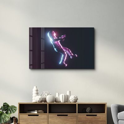 Autres décorations murales - Astronaut Neon | Glass Wall Art - ARTDESIGNA