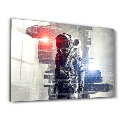 Autres décorations murales - Codes Of Astronaut | Glass Wall Art - ARTDESIGNA