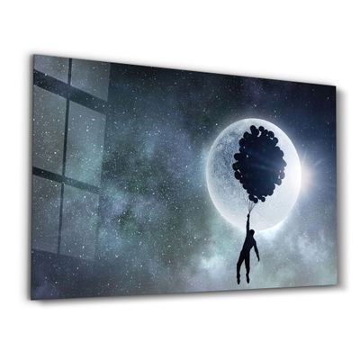 Autres décorations murales - To The Moon | Glass Wall Art - ARTDESIGNA