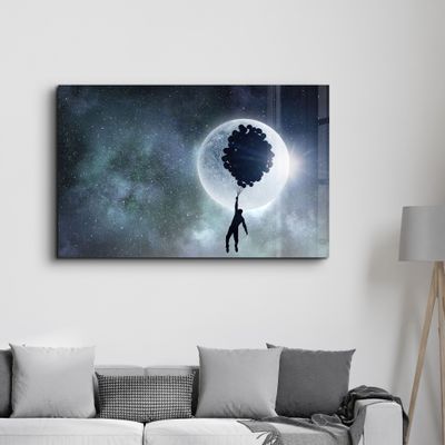 Other wall decoration - To The Moon | Glass Wall Art - ARTDESIGNA