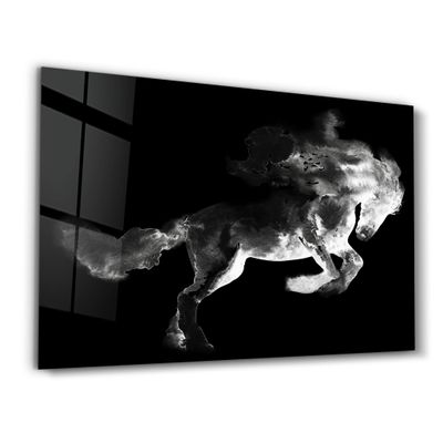 Autres décorations murales - Running Horse Silhouette V2 | Glass Wall Art - ARTDESIGNA