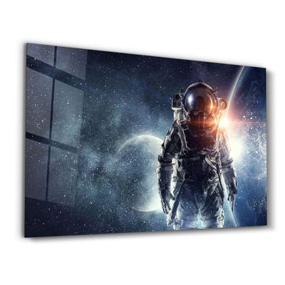 Autres décorations murales - The Cool Astronaut In Space | Glass Wall Art - ARTDESIGNA