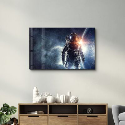 Other wall decoration - The Cool Astronaut In Space | Glass Wall Art - ARTDESIGNA