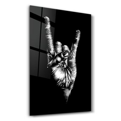 Autres décorations murales - Forever Rock N Roll | Glass Wall Art - ARTDESIGNA