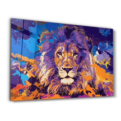 Other wall decoration - The Lion In Colors | Glass Wall Art - ARTDESIGNA